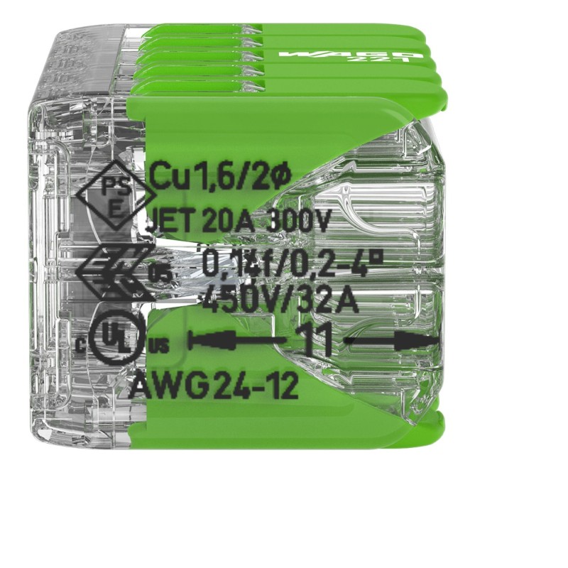 Wago Serie 221 - 10*4mm (15 Stück) Green Range - 252780 - 2