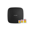 AJAX HUB 2 PLUS - wireless alarm system, 2x4G-GSM, GPRS, WiFi, LAN, black