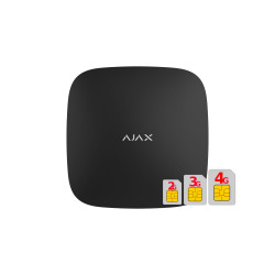 AJAX HUB 2 PLUS - Funk Alarmanlage, 2x4G-GSM, GPRS, WiFi, LAN, Schwarz