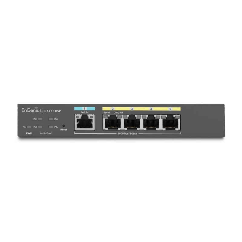 EnGenius Switch full managed Switch Extender 6 Port &bull 5x 1 GbE &bull 4x PoE at &bull 1x SFP &bull EXT1106 &bull EnGenius Clo