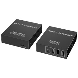 USB-Extender 3.0 LAN - 1 USB Eingang - 4 USB aussgang - Maximale Verbindungslänge 50m - Plug and Play