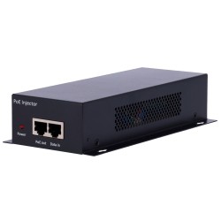 Zweifacher PoE-Injektor - Eingabe RJ45 10/100/1000/10000 Mbit/s - Gesamtleistung 60 W - Maximale Entfernung 100 m - PoE/PoE+ IEE
