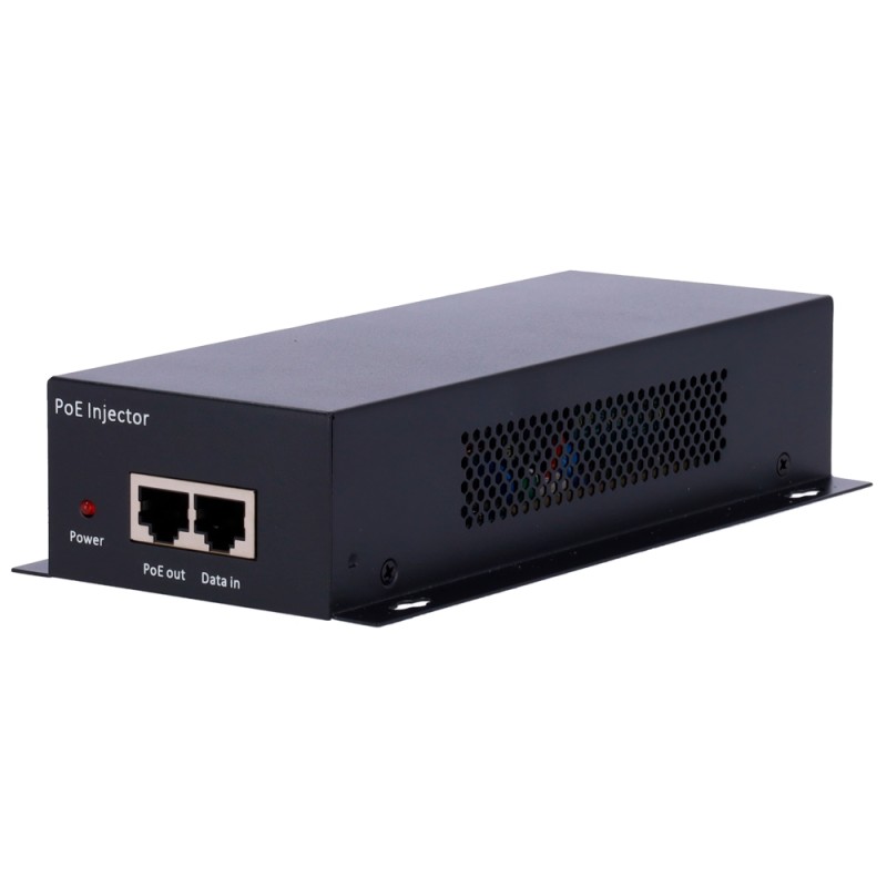 Zweifacher PoE-Injektor - Eingabe RJ45 10/100/1000/10000 Mbit/s - Gesamtleistung 60 W - Maximale Entfernung 100 m - PoE/PoE+ IEE