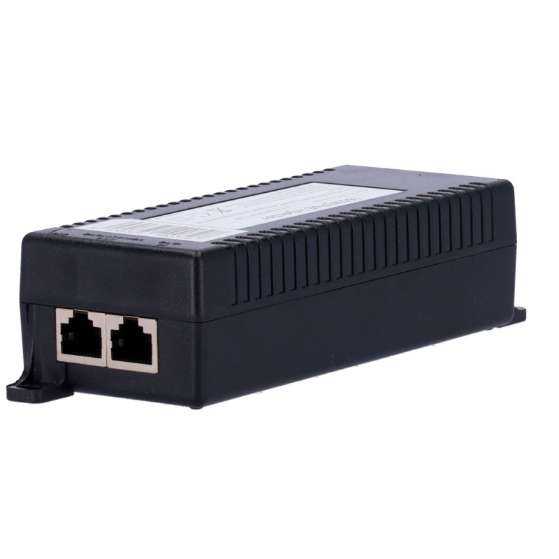 PoE-Injektor - Eingabe/Ausgabe RJ45 10/100/1000/2500 Mbps - Leistung 60 W - Maximale Entfernung 100 m - PoE/PoE+/Hi-PoE IEEE802.
