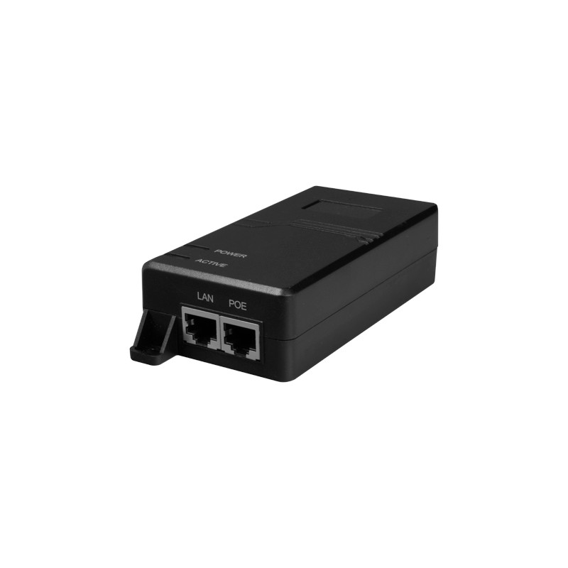 PoE-Injektor - Eingabe/Ausgabe RJ45 10/100/1000 Mbps - Leistung 60 W - Maximale Entfernung 100 m - PoE/PoE+/Hi-PoE IEEE802.3af/a