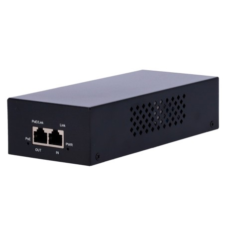 PoE-Injektor - Eingabe/Ausgabe RJ45 10/100/1000 Mbps - Leistung 90 W - Maximale Entfernung 100 m - PoE/PoE+/Hi-PoE IEEE802.3af/a