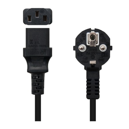 Stromkabel - Stecker CEE7 männlich - C13 Buchse - Treiber AWG18 - 5m - Farbe schwarz - AC-EU-C13 - 1