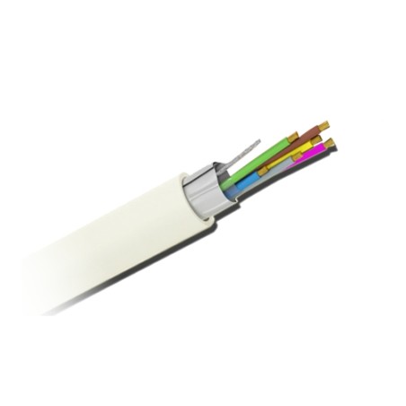 8 Leiters - Flexibles Elektrolytkupfer Leiter Klasse 5 - Bildschirm Aluminium Polyester + Drainage CuSn - Rolle von 100 Metern -