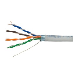 FTP-Kabel - Kategorie 5E - Rolle von 305 Metern - OFC-Leiter, reinheit 99.9% Kupfer - Durchmesser 5.5 mm - Graue Farbe