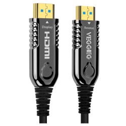 Cable HDMI de fibra óptica - Conectores HDMI tipo A macho - Soporte 4K@60 Hz - 30m - Color negro - Conector chapado en oro