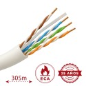 Cable UTP Safire PVC - Categoría 6 - Cumple con 90m Fluke test - Rollo de 305 metros - Conductor CCA - Diámetro 6.0 mm