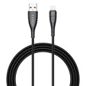 Veger - Kabel USB2.0 - USB-A zu Lightning - Kunststoffhülle, Nylongeflecht - Länge 1.2m - Farbe schwarz - VG-V105 - 1