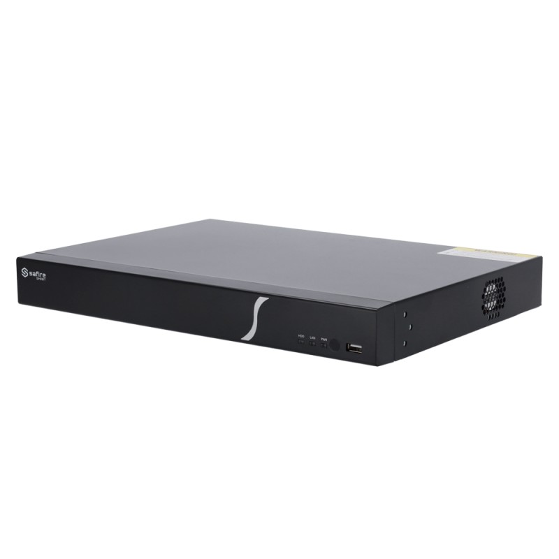 Safire Smart - NVR-Rekorder für IP-Kameras Reihe B2 - 16CH Video / Komprimierung H.265S / 2HDD - Auflösung bis zu 12Mpx / Bandbr