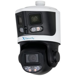 X-Security IP Tandem series ULTRA - Double lens (Panorama 8Mpx + PTZ 4Mpx) - PTZ lens 4~40 mm | 10X | PoE+ - Panoramao - XS-IPSD