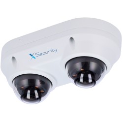 X-Security Dual Dome IP Camera - 2x 4 Megapixel (2560x1440) - 2x Fixed Lens 2.8mm - WDR 120dB | Dual Light (IR 30m and White - X