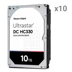 Western Digital Festplatte - 10 Einheiten | Kapazität 10 TB jeweils - SATA-Schnittstelle 6 GB/s - Modell WUS721010ALE6L4 - Spezi