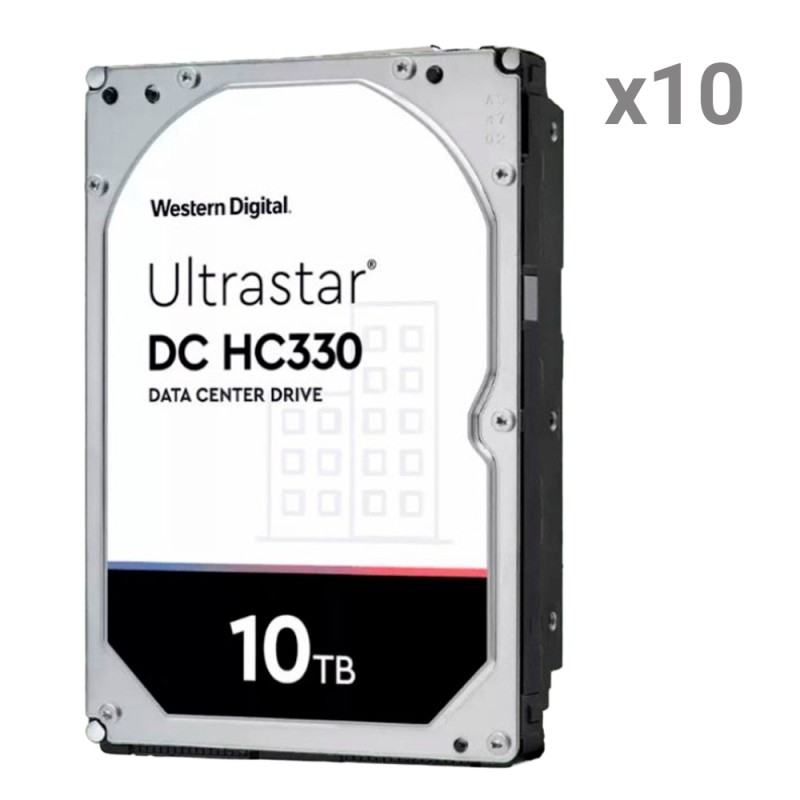 Western Digital Hard Drive - 10 units | 10 TB capacity each - SATA interface 6 GB/s - Model WUS721010ALE6L4 - Spezi - 10xHD10TB-