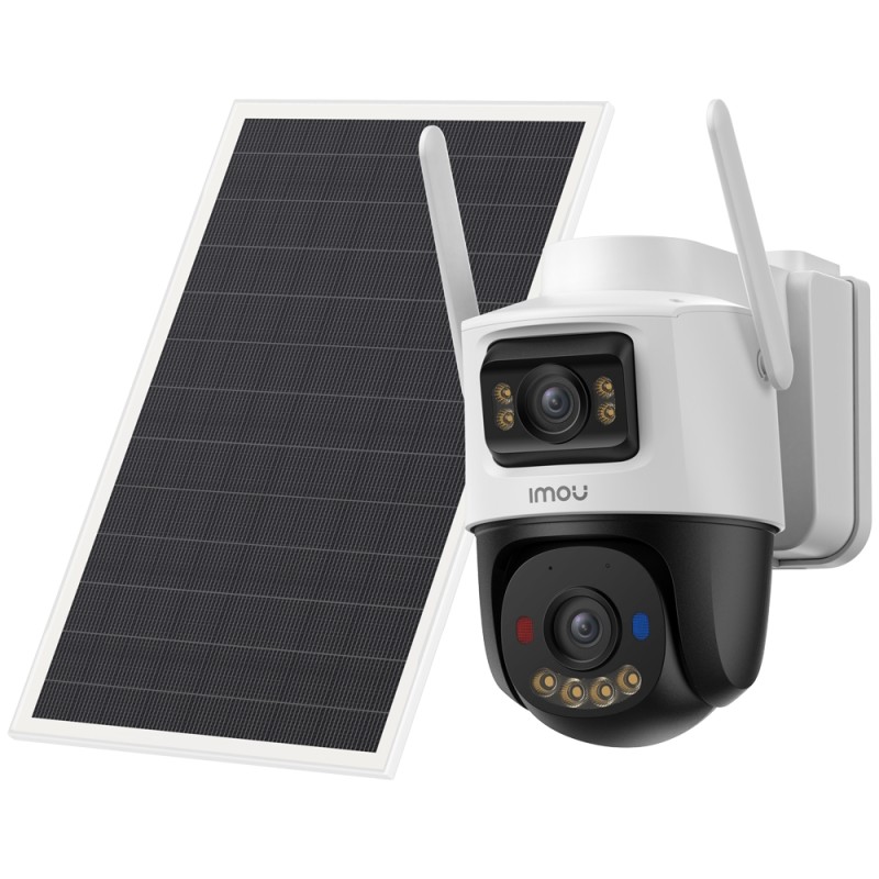 AOV dual camera kit 5MP+5MP - 4G / WLAN/ 10000 mAh / solar panel 8W - 3.6mm / auto-tracking / IR + full colour - two-way audio /