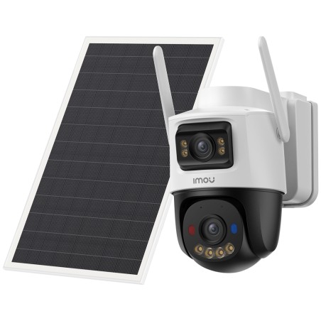 AOV Dual-Kamera-Kit 5MP+5MP - 4G / WLAN/ 10000 mAh / Solarpanel 8W - 3.6mm / Auto-Tracking / IR + Vollfarbe - Zwei-Wege-Audio / 