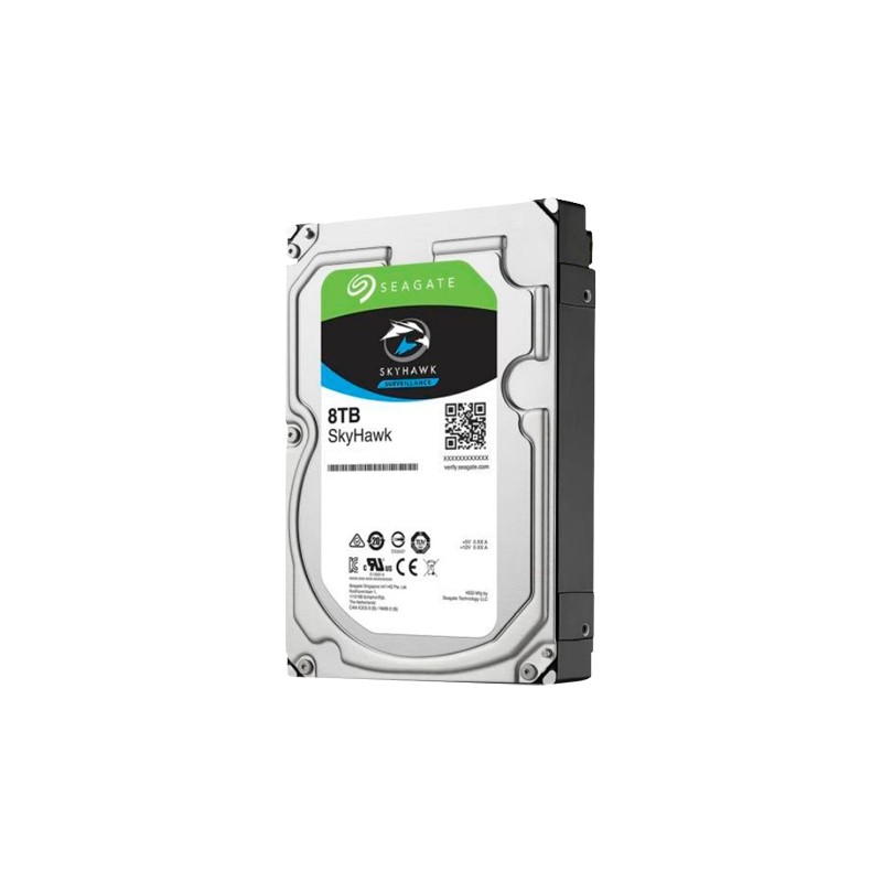 Seagate Skyhawk hard drive - Capacity 8 TB - SATA interface 6 GB/s - Model ST8000VX004 - Especially for video recorders - Loose 