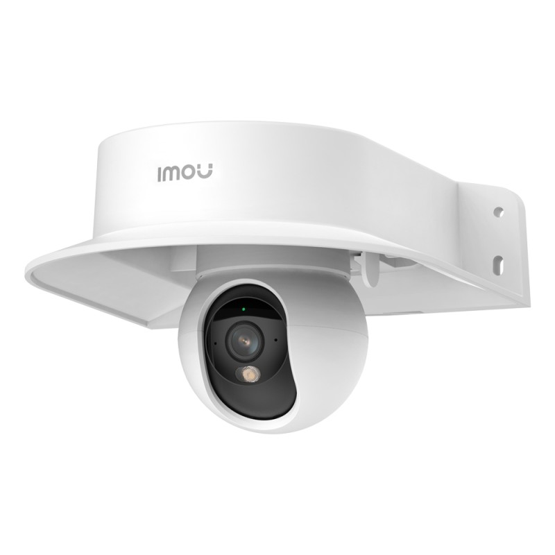 Soporte de cubierta de lluvia para cámara - Para cámaras domo - Para pared y postes - Color blanco - Carga máxima 3 Kg - Apto pa