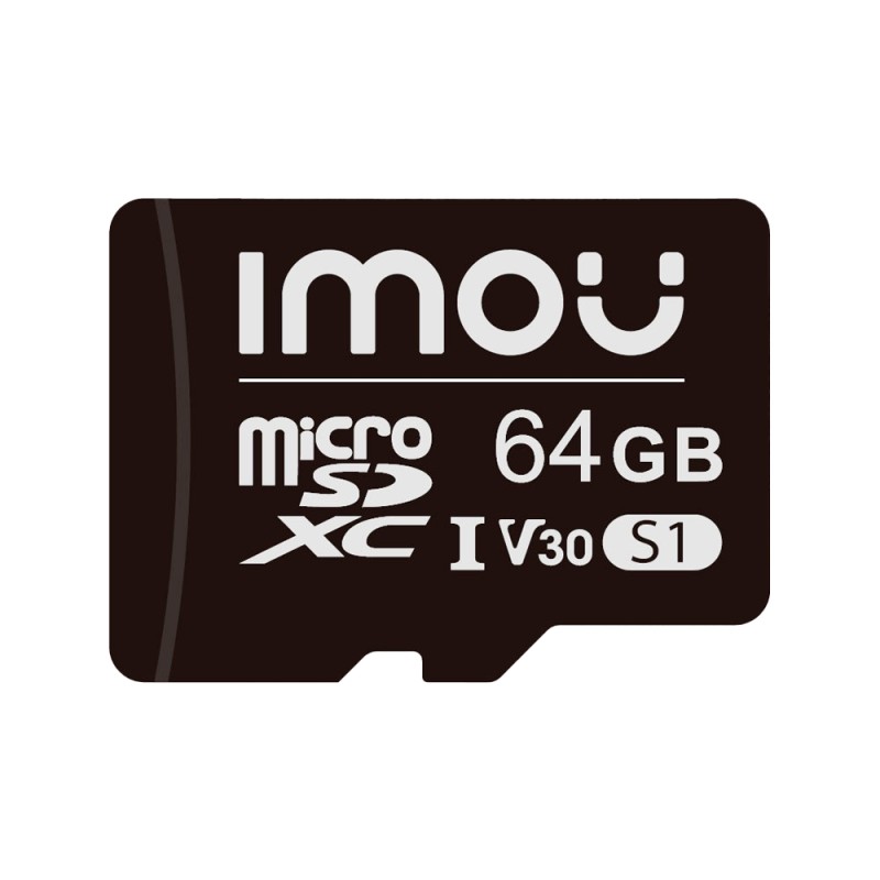 Imou microSD card - Capacity 64 GB - Class 10 | Read/write speed: 95/38 MB/s - E/P cycles: up to 500 - Home cameras - ST2-64-S1-