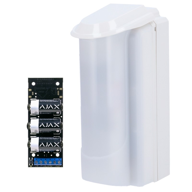 Duevi energy saving detector for outdoor use - Compatible with Ajax transmitter (included) - Double PIR / Detection 15 m - Anti 