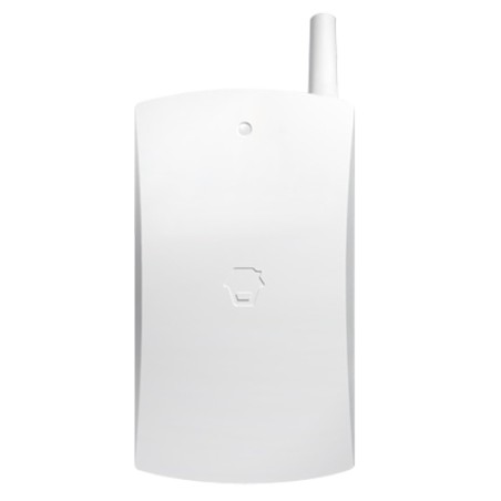 Glasbruchmelder - Drahtlos - Externe Antenne - LED-Anzeige für schwache Batterie - Erfassungsabstand 7 m - Enthält Trafo 12 V - 