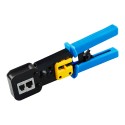 Crimpwerkzeug für Schottstecker - Hochwertiges professionelles Modell - Anschlüsse: EZ-RJ45, RJ11, RJ12 und RJ22 - Kabel: UTP - 