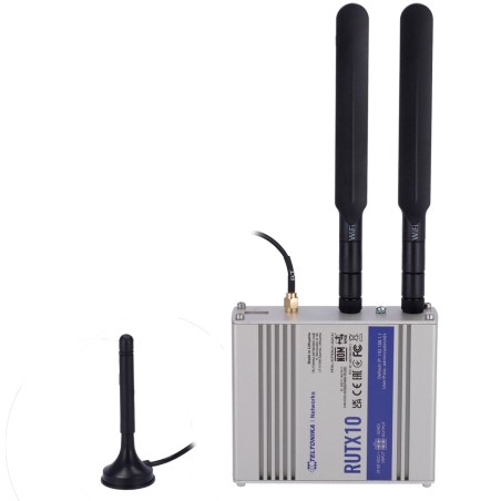 Teltonika Industrial router - WLAN 5 - Bluetooth LE 4.0 - 4 Ethernet ports RJ45 Gigabit - USB 2.0 - Digital input/output - TK-RU