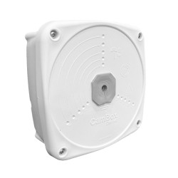 Junction box - For dome and bullet cameras - Double sealing for outdoor use IP66 - Water level for correct positioning - CBOX-DM