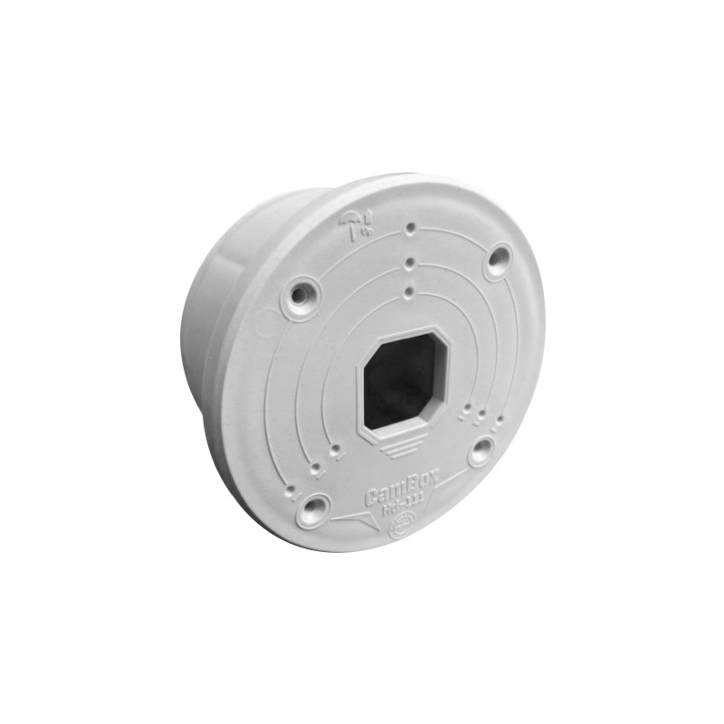 Connection box for dome cameras - White color - Made of plastic - CBOX-HD-111 - 1