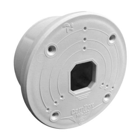 Connection box for dome cameras - White color - Made of plastic - CBOX-HD-111 - 1