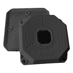 Junction box - color black - made of plastic - CBOX-LOTUS-B - 1