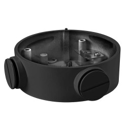 Junction box - For bullet cameras - Suitable for outdoor use - Ceiling or wall installation - Color: black - Cable pin - DS-1260