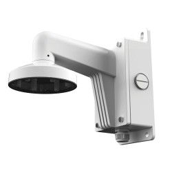 Wall mount - Junction box - Suitable for outdoor use - White color - Compatible with Hiwatch Hikvision - Cable pin - DS-1273ZJ-1