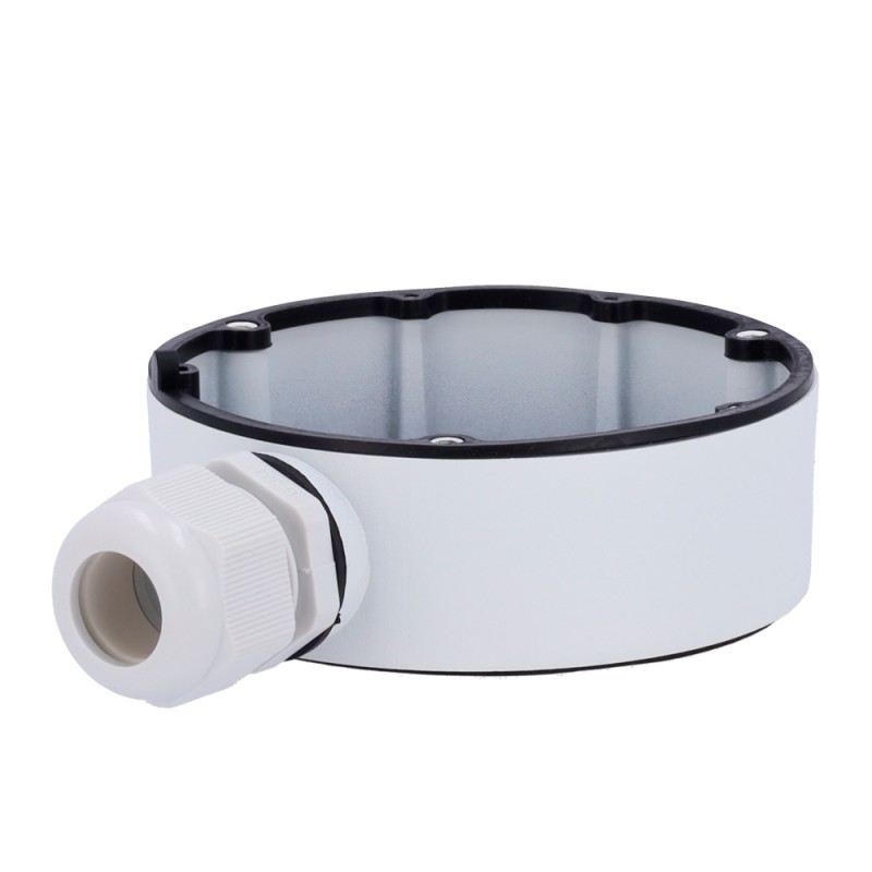 Connection box - For dome cameras - Suitable for outdoor use - Ceiling or wall installation - White colour - Cable pin - DS-1280