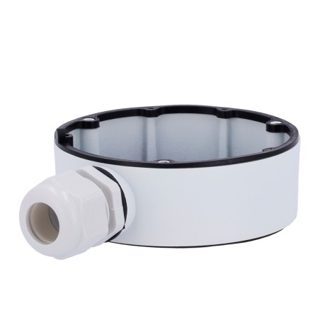 Connection box - For dome cameras - Suitable for outdoor use - Ceiling or wall installation - White colour - Cable pin - DS-1280