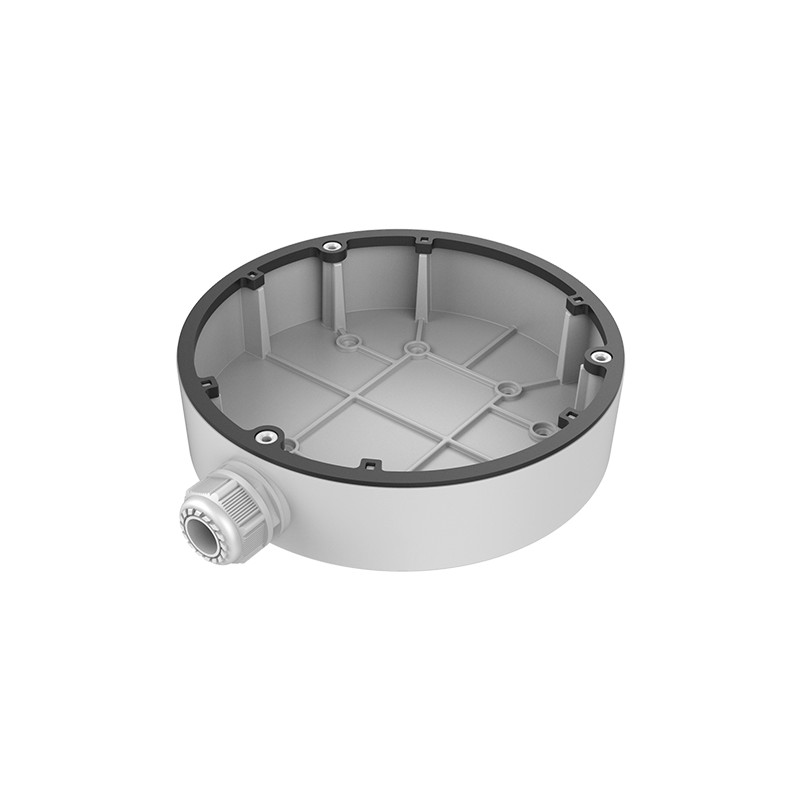 Connection box - For dome cameras - Suitable for outdoor use - Ceiling or wall installation - White colour - Cable pin - DS-1280