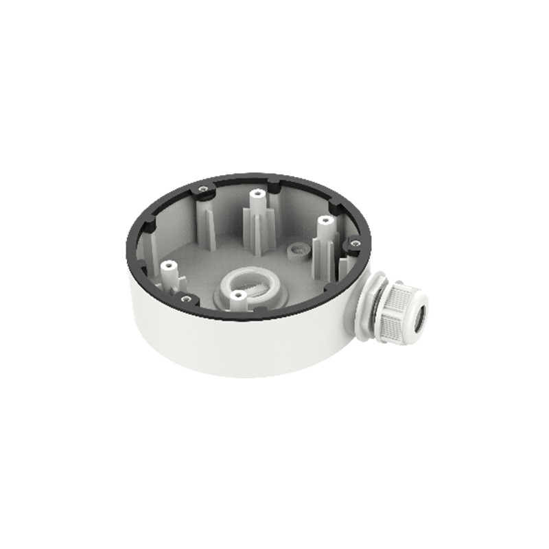 Connection box - For dome cameras - Suitable for outdoor use - Ceiling or wall installation - White colour - Cable pin - DS-1280