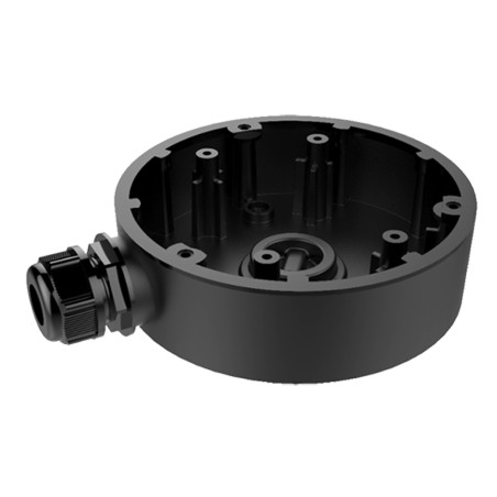 Junction box - For dome cameras - Suitable for outdoor use - Ceiling or wall installation - Cable pin - Color: black