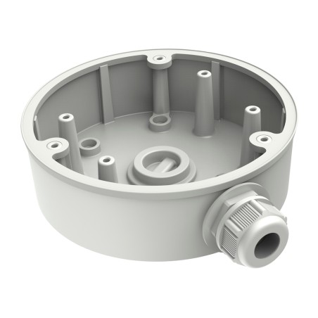 Connection box - For dome cameras - Suitable for outdoor use - Ceiling or wall installation - Cable pin - Colour white 42 (H) - 