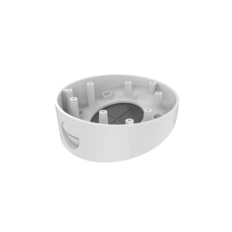 Junction box - For dome cameras - Suitable for outdoor use - Mounting on pitched roof - Cable pin - White color