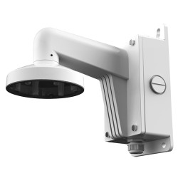 Wall mount - Junction box - Suitable for outdoor use - White color - Compatible with Hiwatch Hikvision - Cable pin - DS-1473ZJ-1