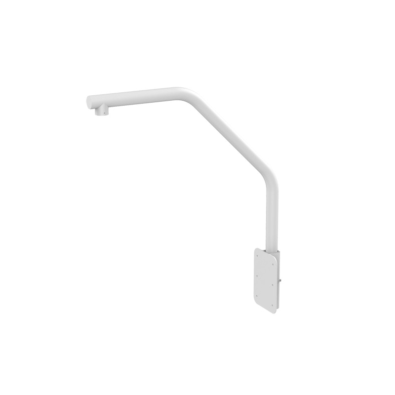 Swan-neck support for motorised domes - Suitable for outdoor use - Cornice installation - White colour - Cable pin - DS-1660ZJ -