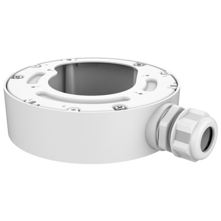 Connection box - For dome cameras - Suitable for outdoor use - Ceiling or wall installation - Colour white 40.5 (H) x 140 (Ø) - 