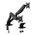 Support for two monitors - Installation on the table - Maximum load 9 kg/arm - Tilt -90º +90º - VESA 75x75mm - VESA - LDT46-C024