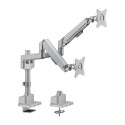 Support for two monitors - Installation on the table - Maximum load 9 kg/arm - Tilt -45º +45º - VESA 75x75mm - VESA - LDT62-C024