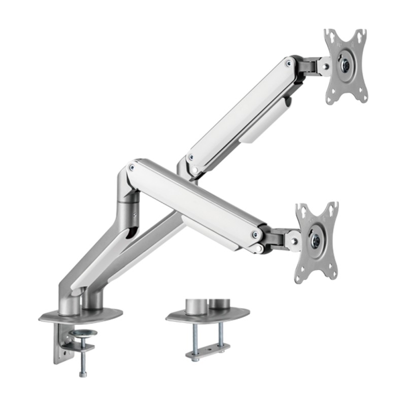 Support for two monitors - Installation on the table - Maximum load 9 kg/arm - Tilt -55º +55º - VESA 75x75mm - VESA - LDT63-C024