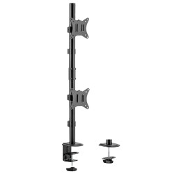 Monitor pole - Installation on the table - Maximum load 9kg - Tilt -45º +45º - VESA 75x75 - VESA 100x100mm - LDT66-C02V - 1